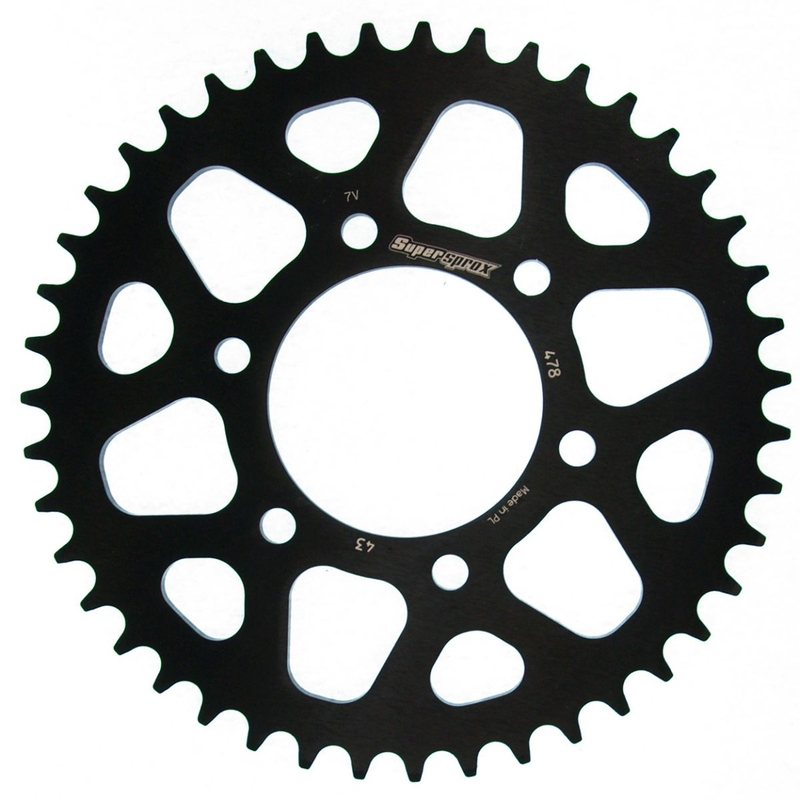 Rear ALU sprocket SUPERSPROX black 43T, 520