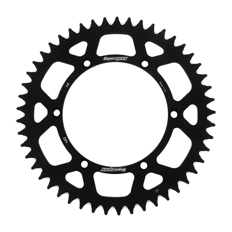 Rear ALU sprocket SUPERSPROX black 49T, 520