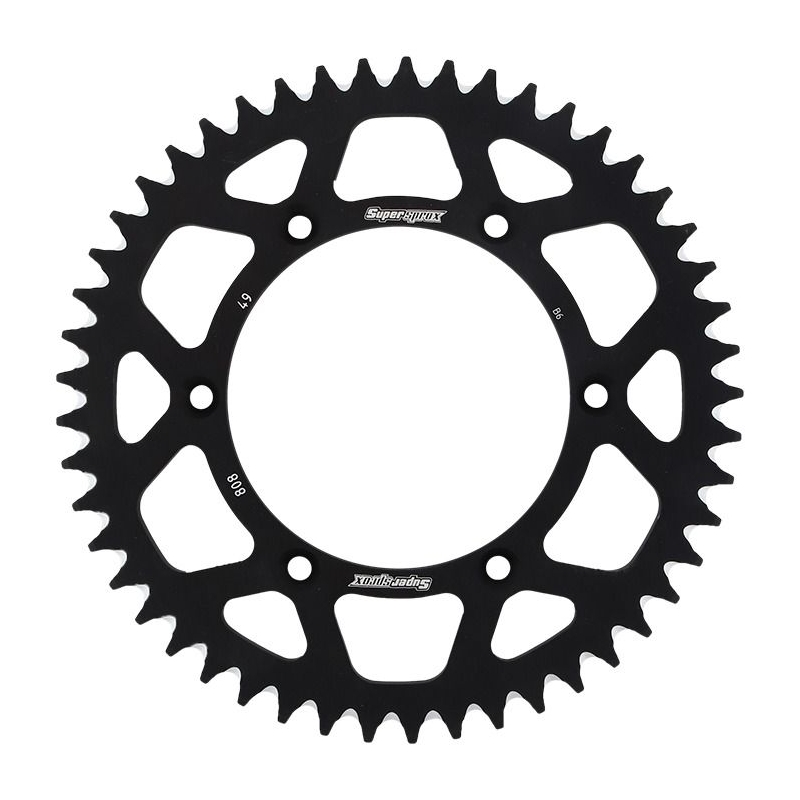 Rear ALU sprocket SUPERSPROX black 49T, 520
