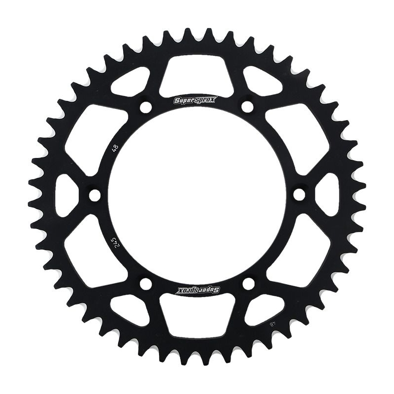 Rear ALU sprocket SUPERSPROX black 48T, 520