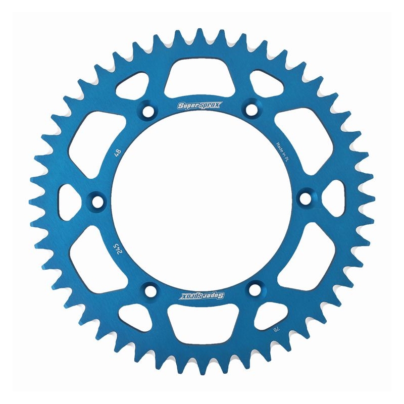 Rear ALU sprocket SUPERSPROX blue 48T, 520