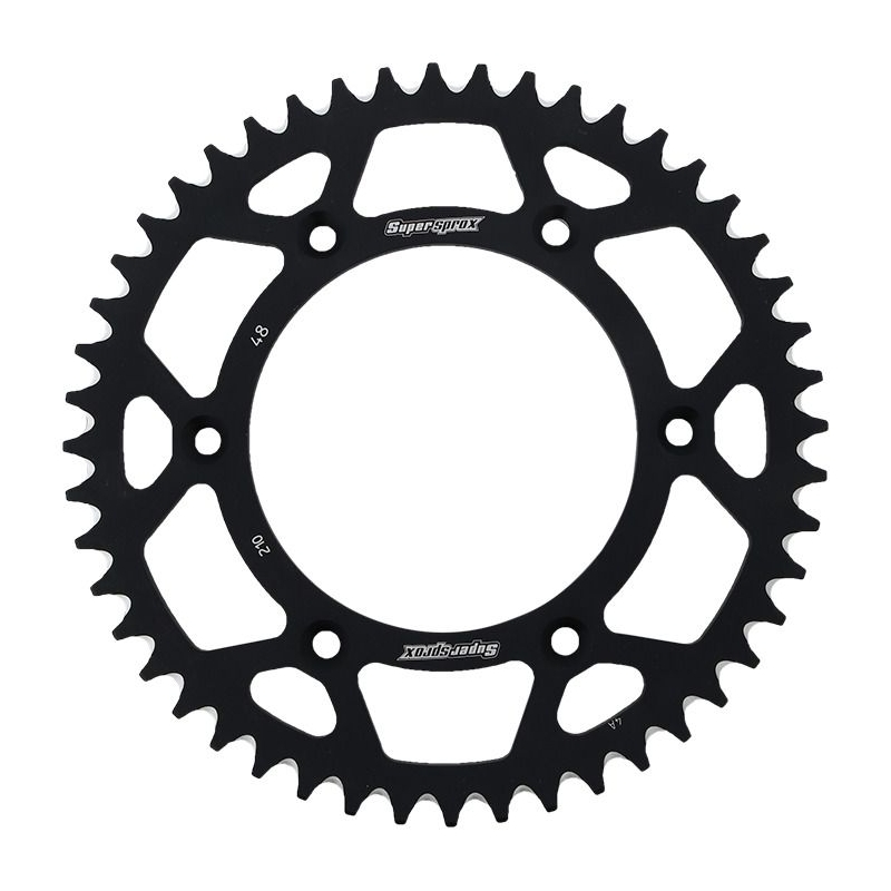 Rear ALU sprocket SUPERSPROX black 48T, 520