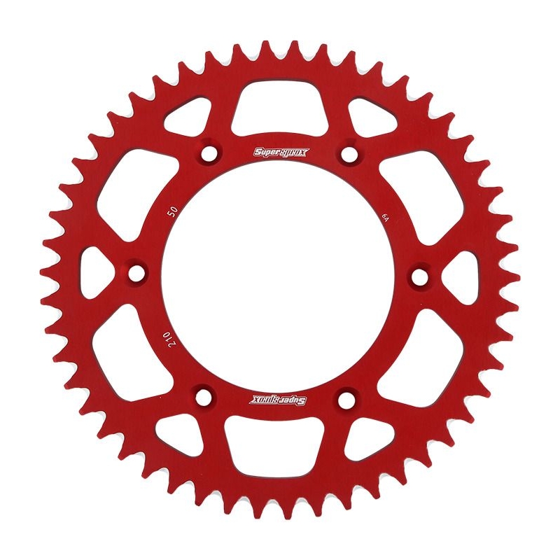 Rear ALU sprocket SUPERSPROX red 50T, 520