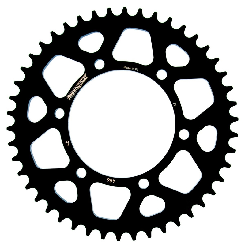 Rear ALU sprocket SUPERSPROX black 46T, 520