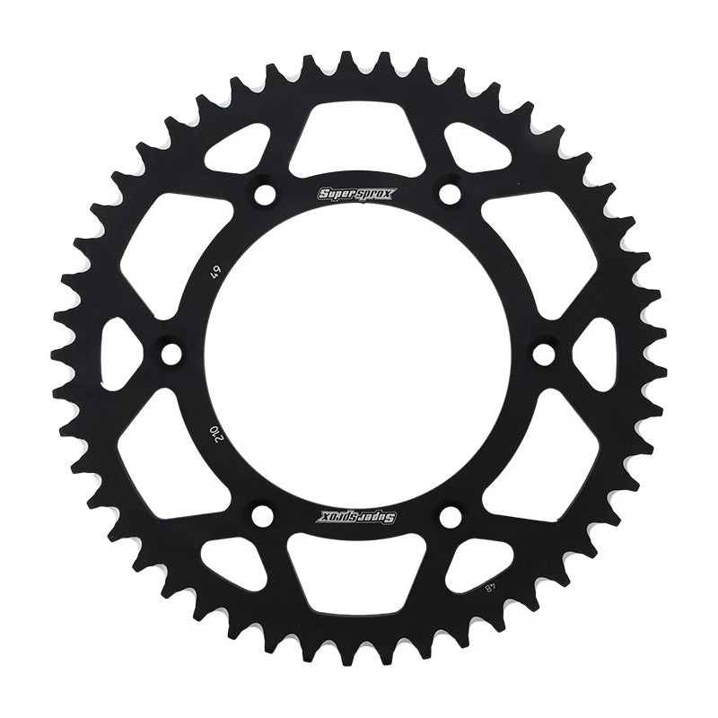 Rear ALU sprocket SUPERSPROX black 49T, 520