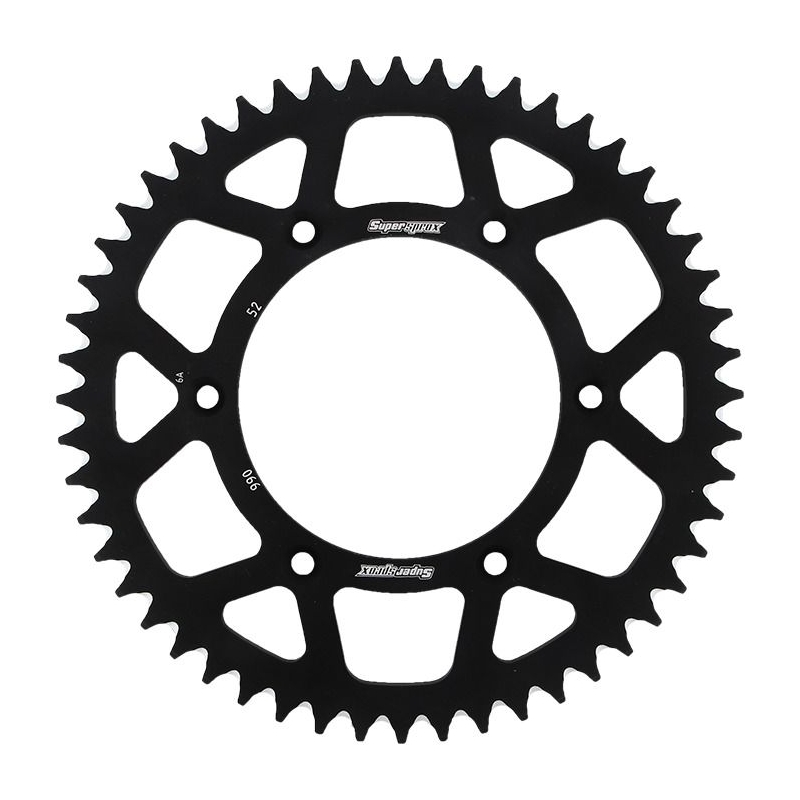Rear ALU sprocket SUPERSPROX black 52T, 520