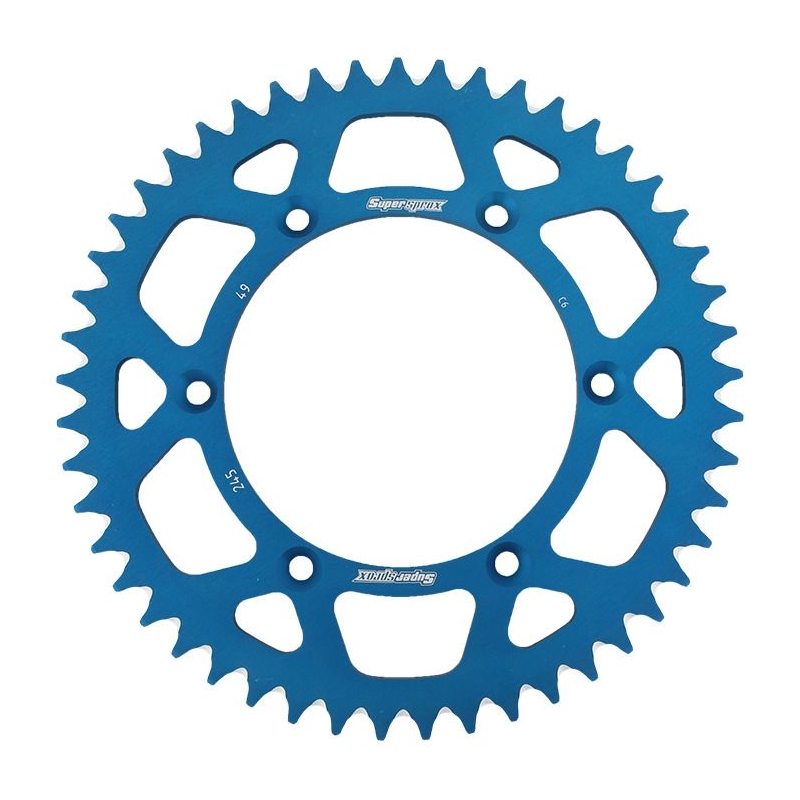 Rear ALU sprocket SUPERSPROX blue 49T, 520