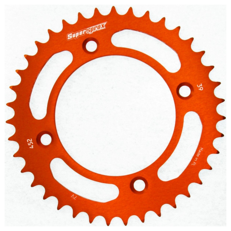 Rear ALU sprocket SUPERSPROX orange 39T, 415