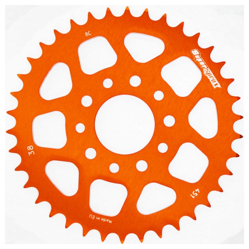 Rear ALU sprocket SUPERSPROX orange 38T, 415