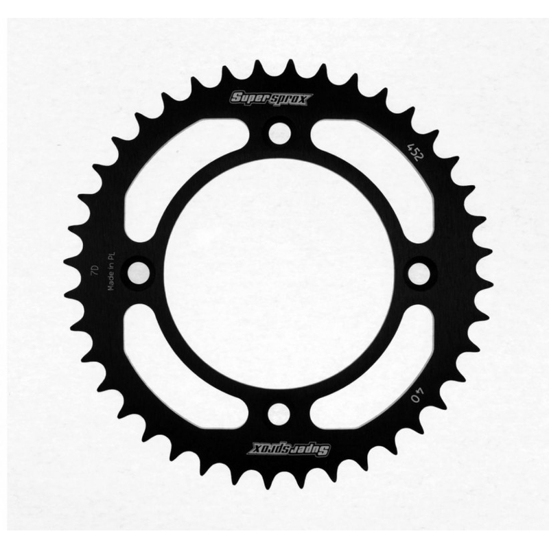 Rear ALU sprocket SUPERSPROX black 40T, 415