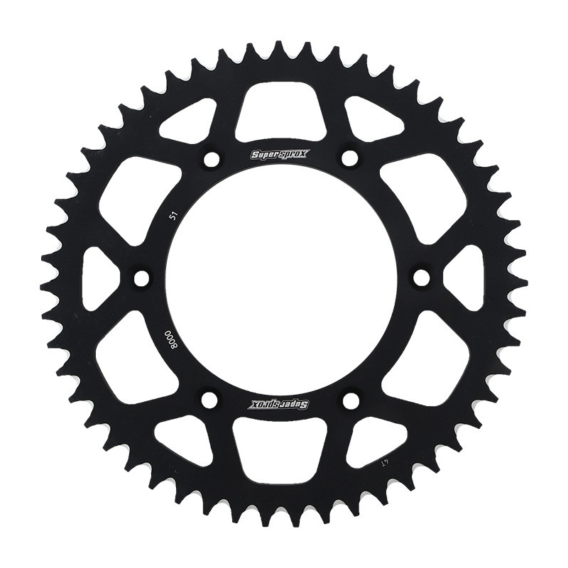 Rear ALU sprocket SUPERSPROX black 51T, 520