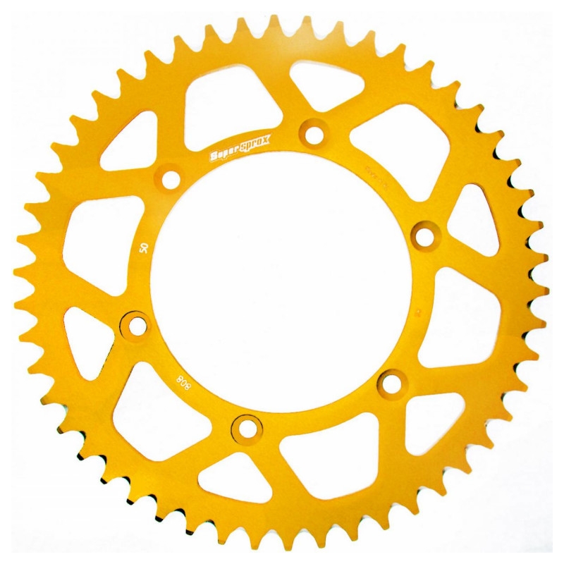 Rear ALU sprocket SUPERSPROX gold 50T, 520