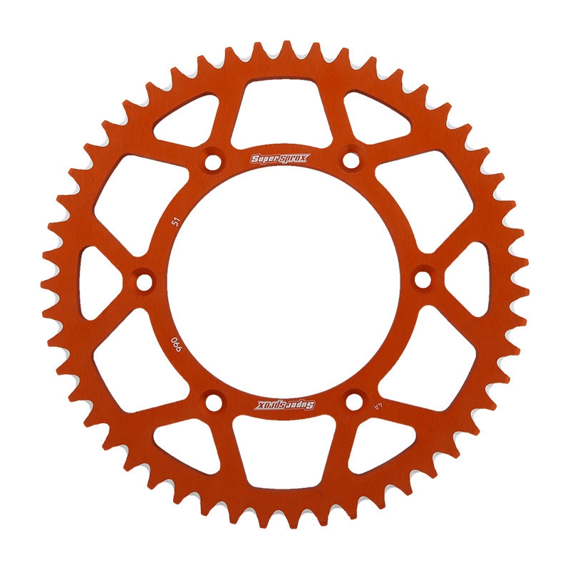 Rear ALU sprocket SUPERSPROX orange 51T, 520