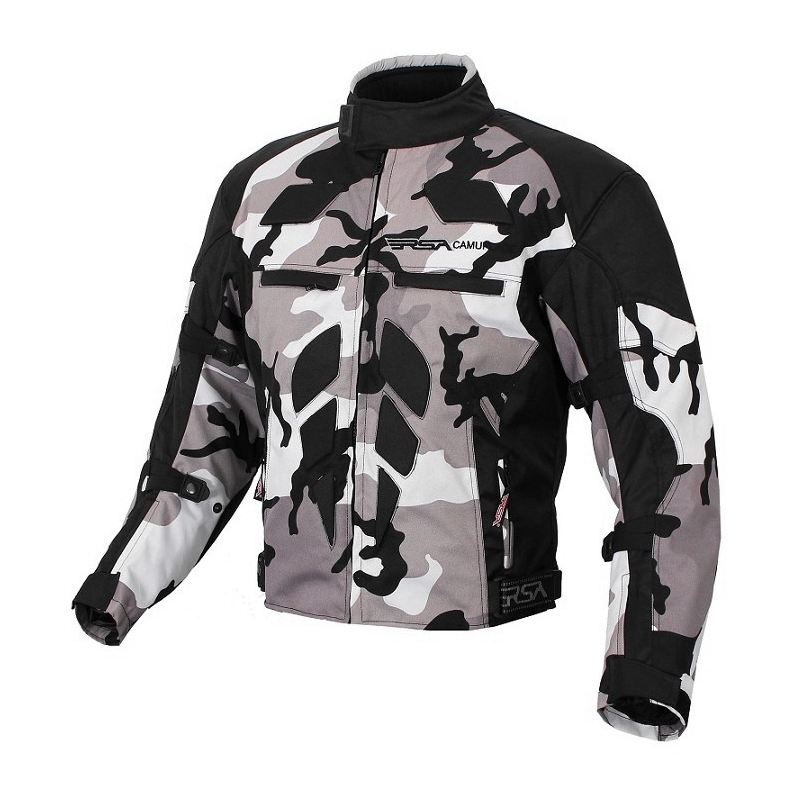 Kurtka motocyklowa RSA Camuflage szara - II. jakość