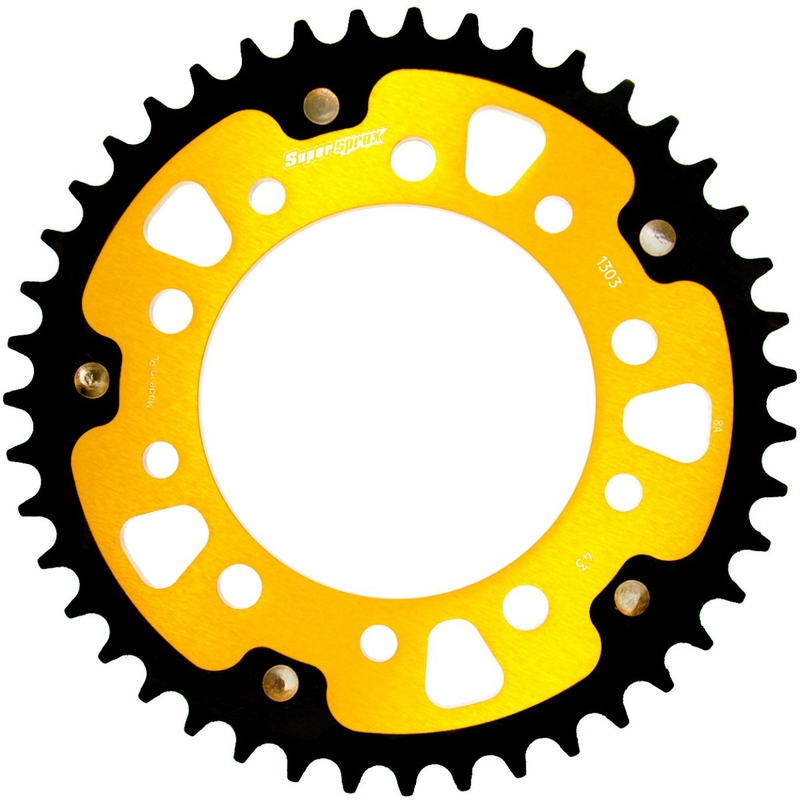 Rear sprocket SUPERSPROX STEALTH gold 43T, 520