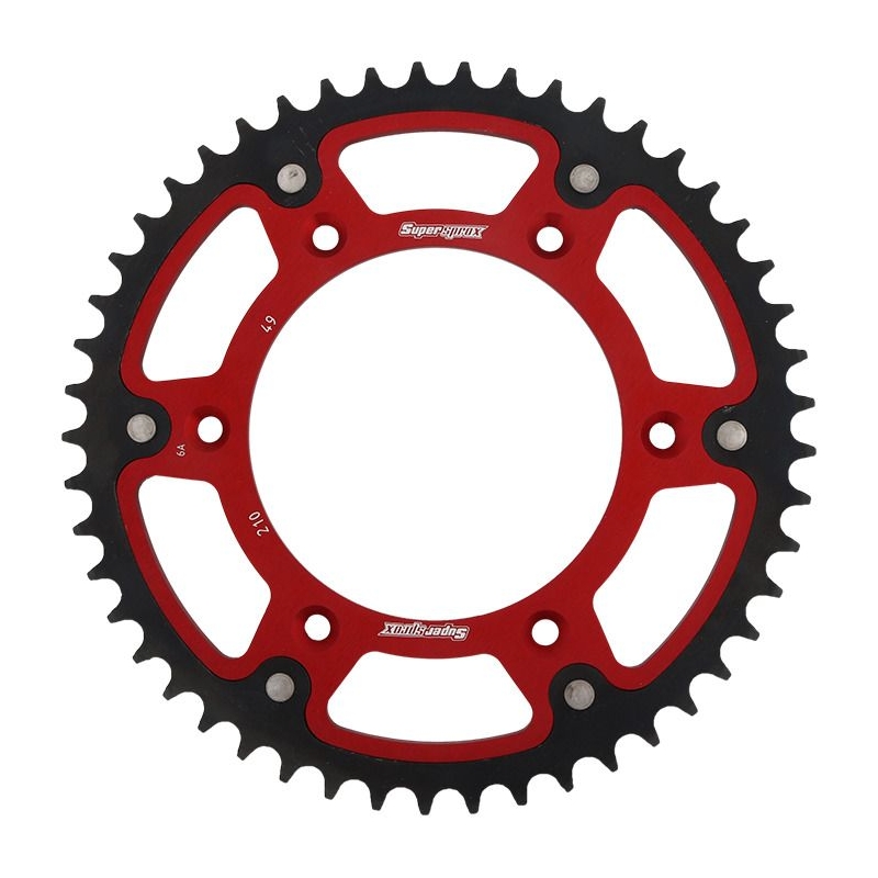 Rear sprocket SUPERSPROX STEALTH red 49T, 520