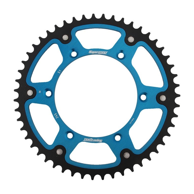 Rear sprocket SUPERSPROX STEALTH blue 51T, 520