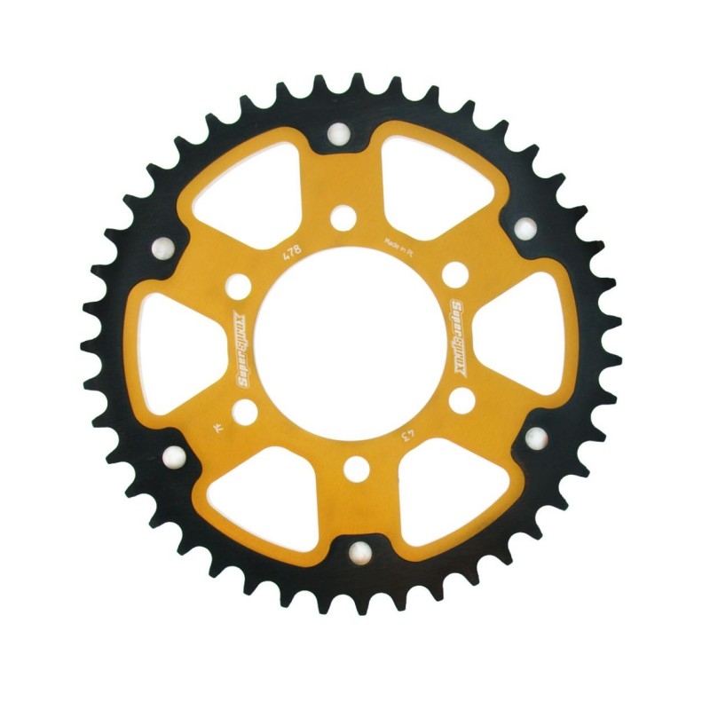 Rear sprocket SUPERSPROX STEALTH gold 43T, 520