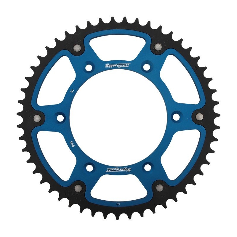 Rear sprocket SUPERSPROX STEALTH blue 51T, 520