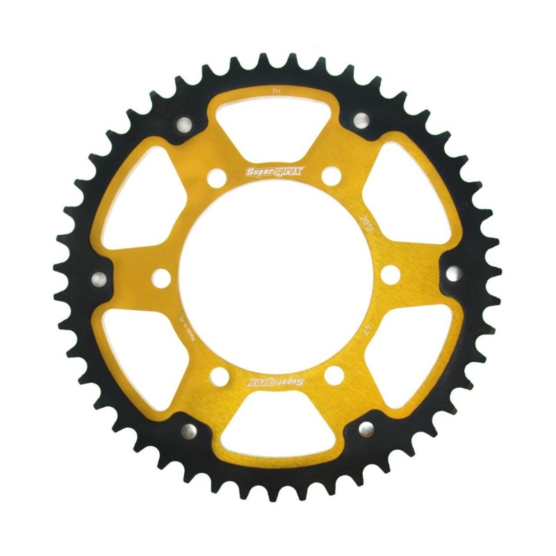 Rear sprocket SUPERSPROX STEALTH gold 47T, 525