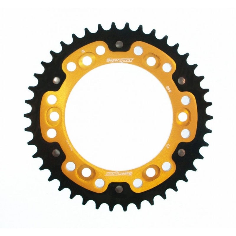 Rear sprocket SUPERSPROX STEALTH gold 42T, 525