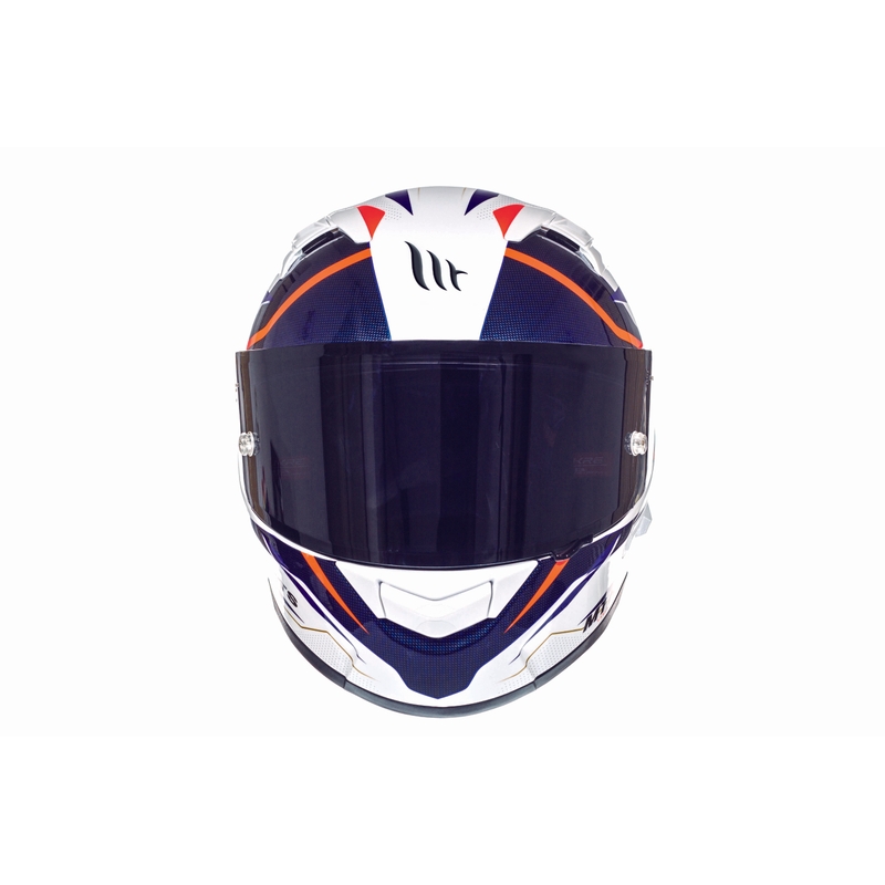 Integralny kask motocyklowy MT Kre Intrepid SV biały-fluo czerwony
