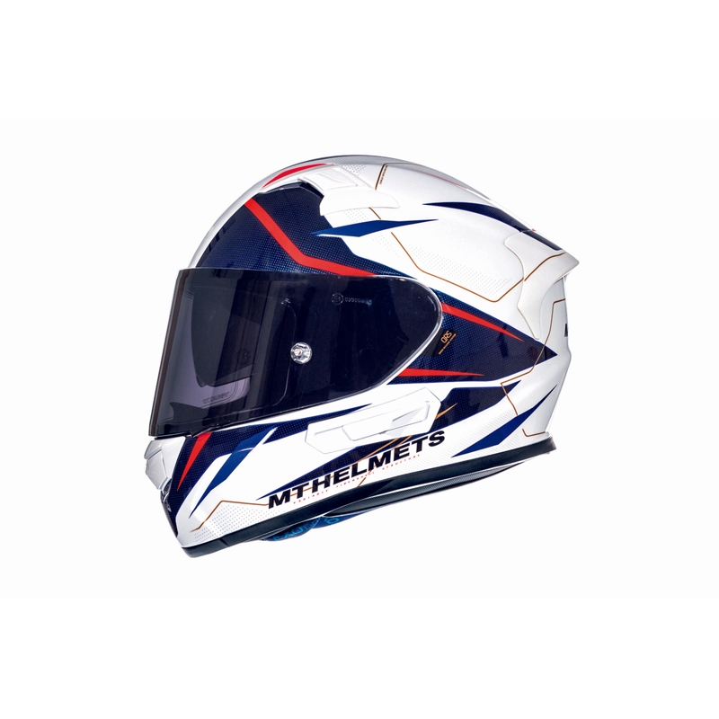 Integralny kask motocyklowy MT Kre Intrepid SV biały-fluo czerwony
