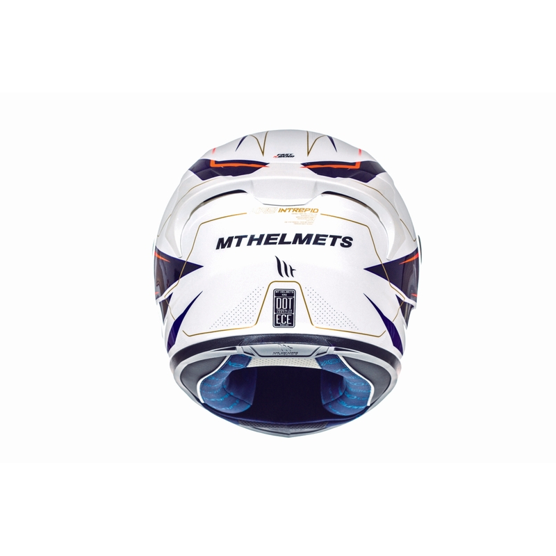 Integralny kask motocyklowy MT Kre Intrepid SV biały-fluo czerwony
