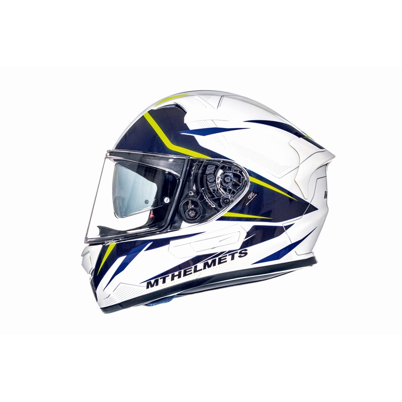 Integralny kask motocyklowy MT Kre Intrepid SV biały-fluo żółty