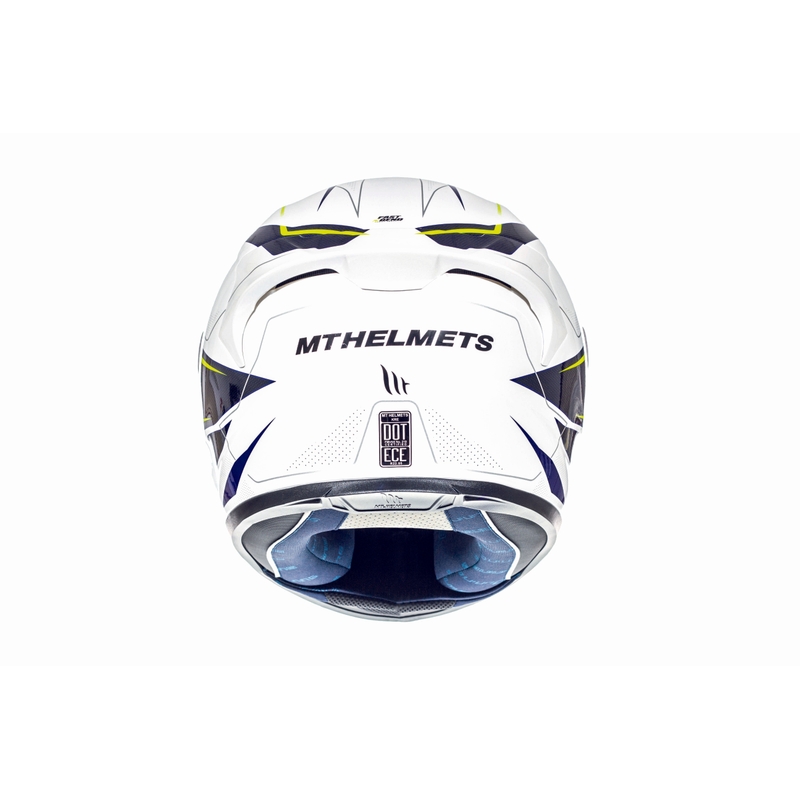 Integralny kask motocyklowy MT Kre Intrepid SV biały-fluo żółty