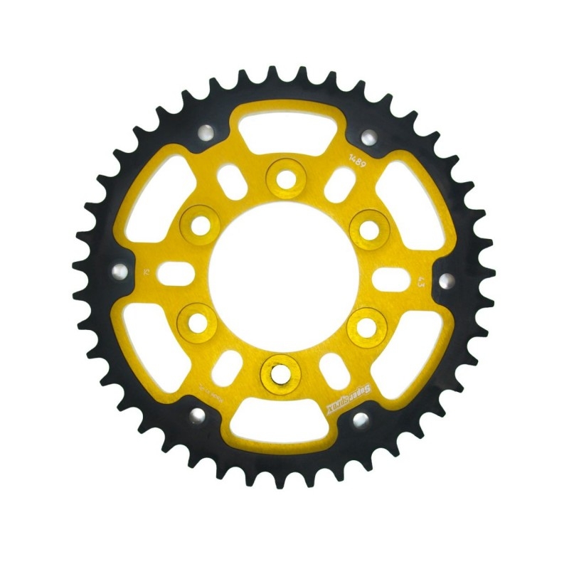 Rear sprocket SUPERSPROX STEALTH gold 43T, 525