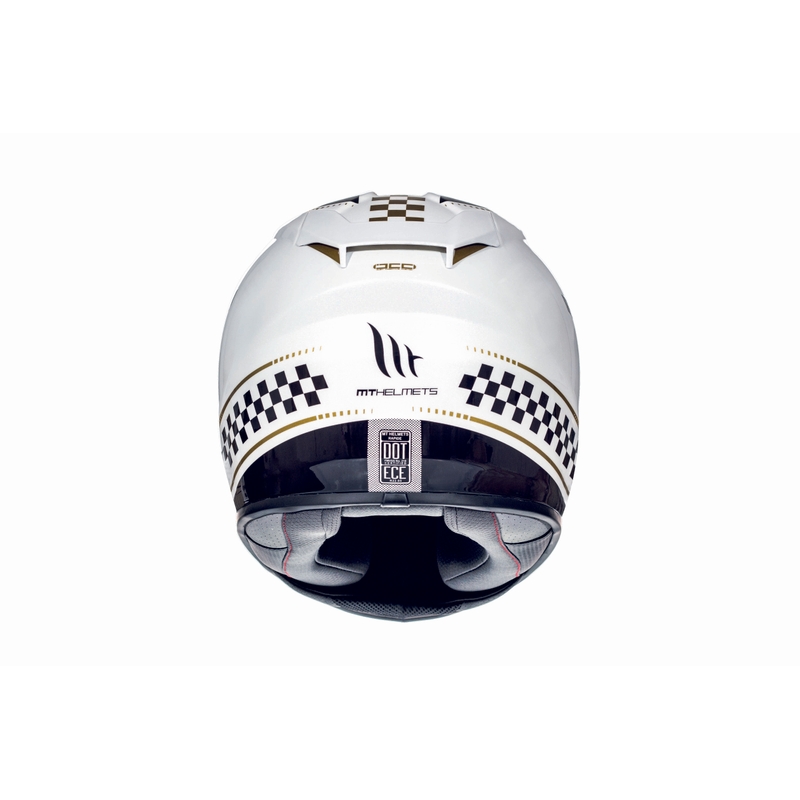 Integralny kask motocyklowy MT Rapide Revival czarno-biały
