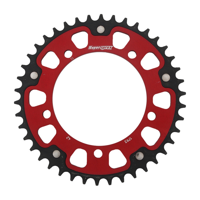 Rear sprocket SUPERSPROX STEALTH red 42T, 520