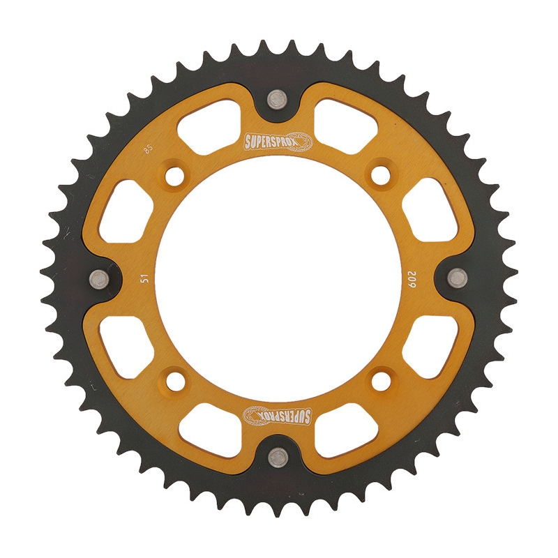 Rear sprocket SUPERSPROX STEALTH gold 51T, 420
