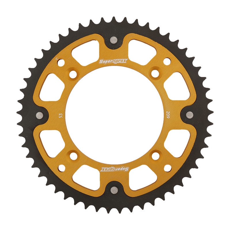 Rear sprocket SUPERSPROX STEALTH gold 53T, 420