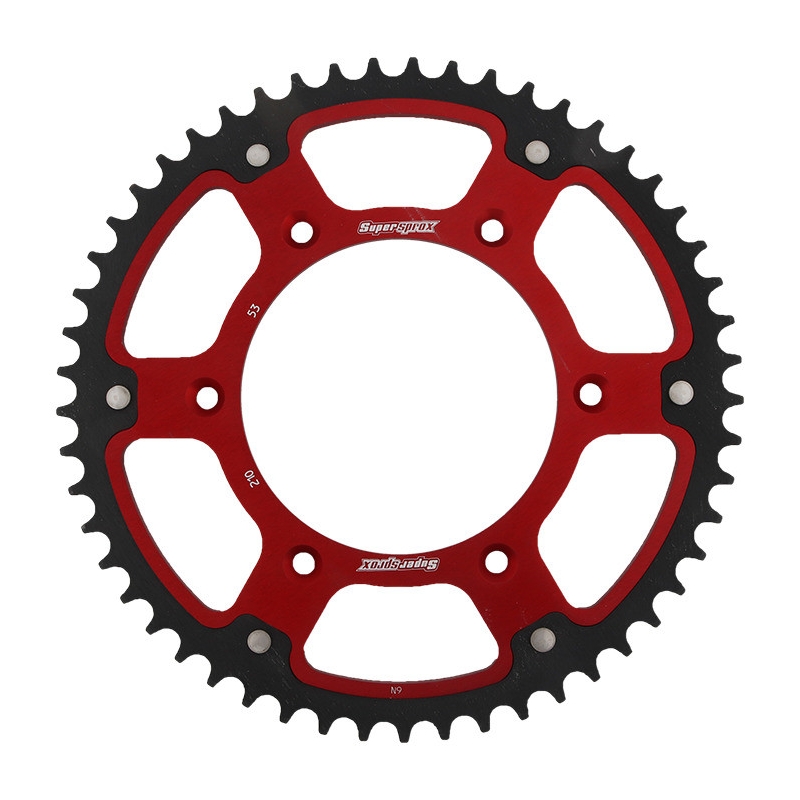 Rear sprocket SUPERSPROX STEALTH red 53T, 520