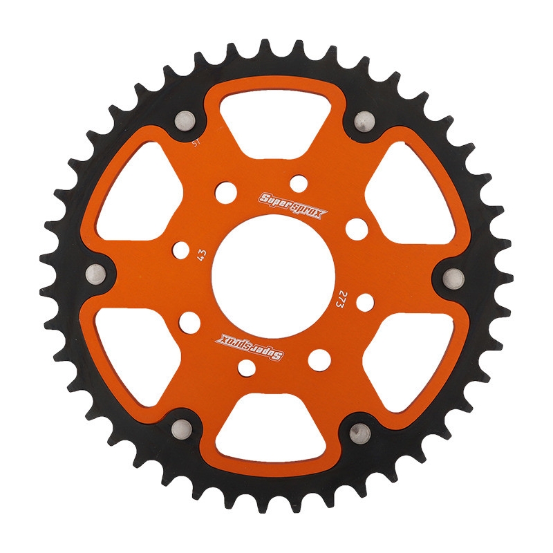 Rear sprocket SUPERSPROX STEALTH orange 43T, 520