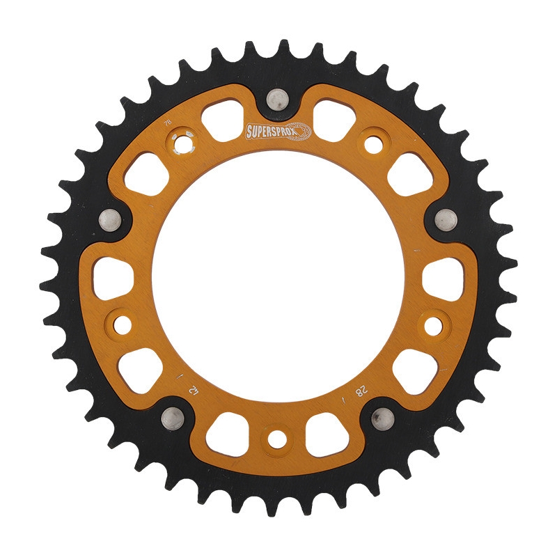 Rear sprocket SUPERSPROX STEALTH gold 42T, 520