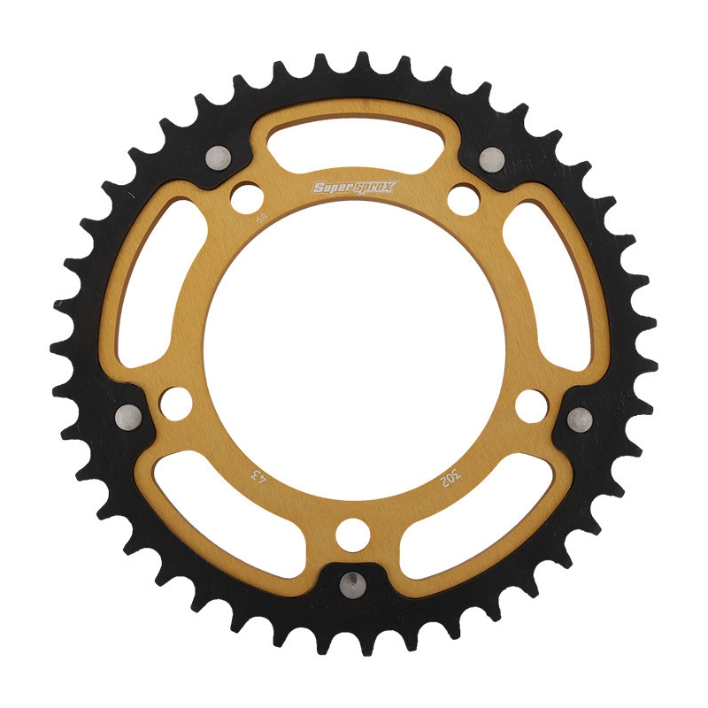 Rear sprocket SUPERSPROX STEALTH gold 43T, 530