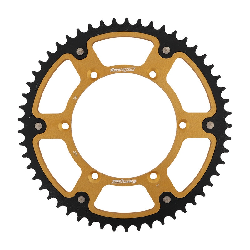 Rear sprocket SUPERSPROX STEALTH gold 53T, 520