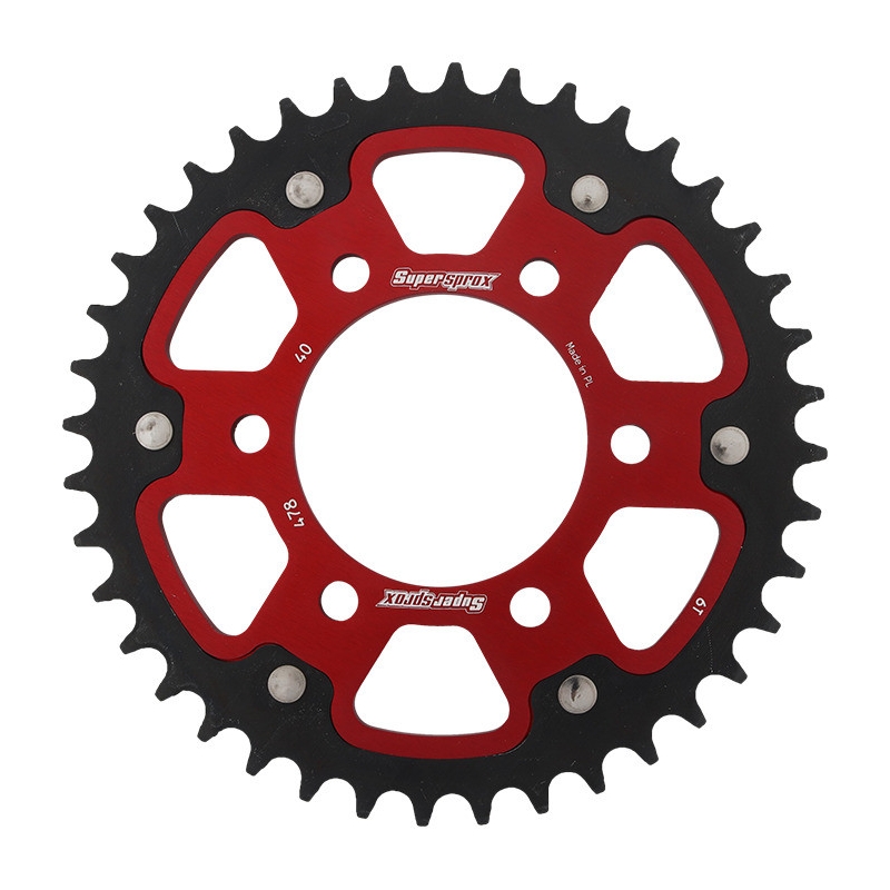 Rear sprocket SUPERSPROX STEALTH red 40T, 520