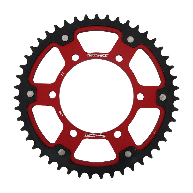 Rear sprocket SUPERSPROX STEALTH red 47T, 530