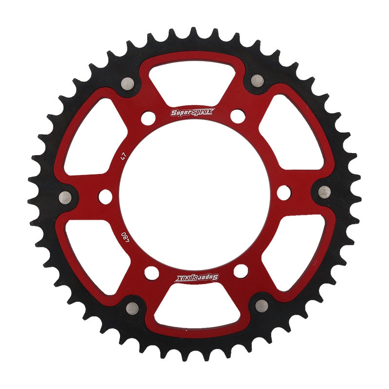 Rear sprocket SUPERSPROX STEALTH red 47T, 525