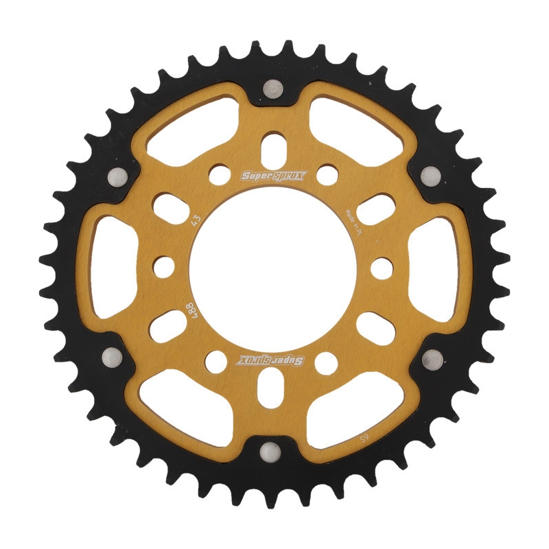 Rear sprocket SUPERSPROX STEALTH gold 43T, 530