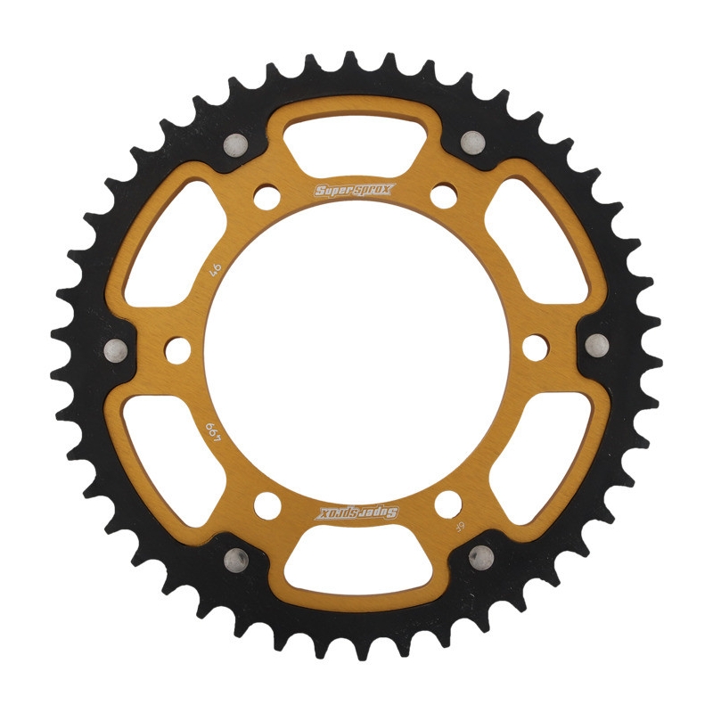 Rear sprocket SUPERSPROX STEALTH gold 46T, 530