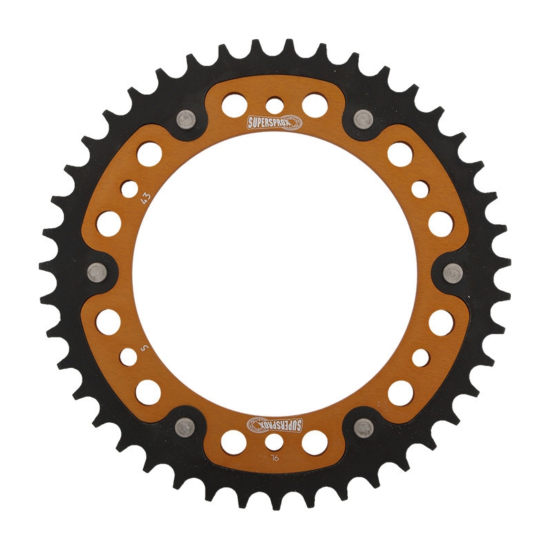 Rear sprocket SUPERSPROX STEALTH gold 43T, 520
