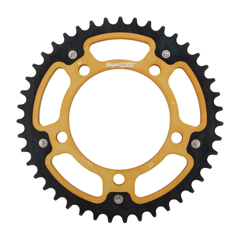 Rear sprocket SUPERSPROX STEALTH gold 43T, 525