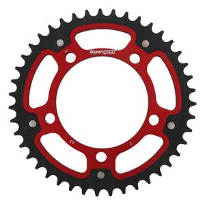 Rear sprocket SUPERSPROX STEALTH RST-7:43-RED red 43T, 525
