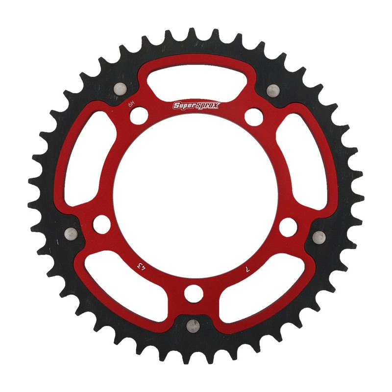 Rear sprocket SUPERSPROX STEALTH red 43T, 525