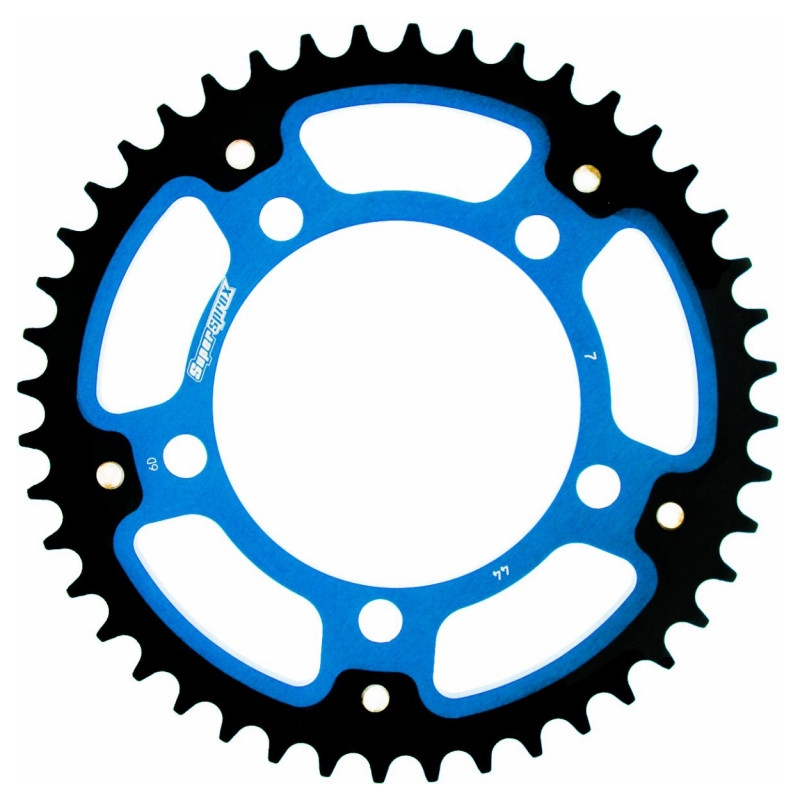 Rear sprocket SUPERSPROX STEALTH blue 44T, 525